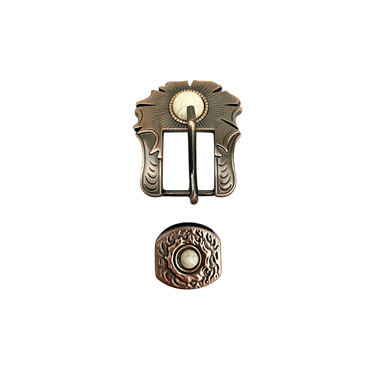 Schnalle Flower Buckle mit Steinen