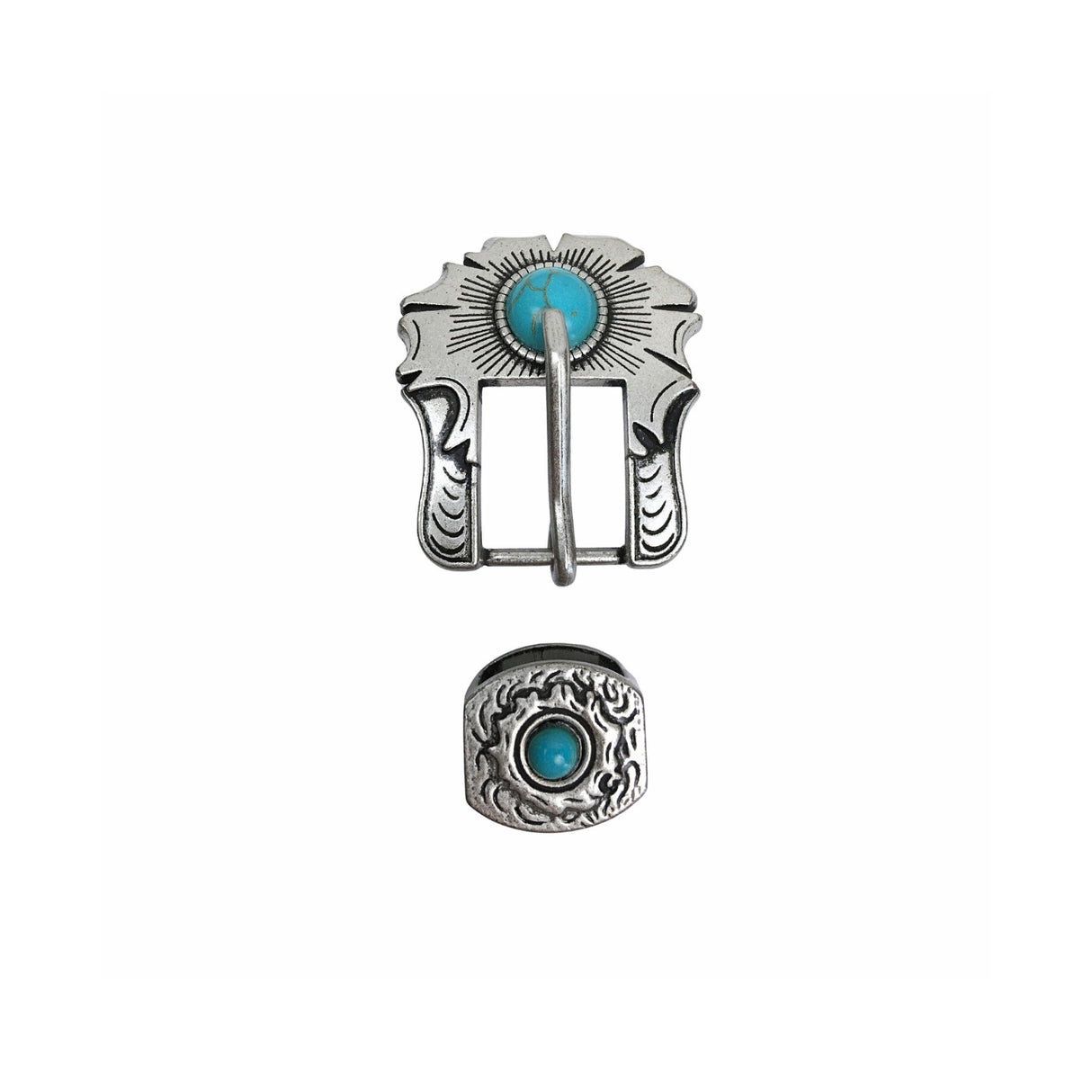 Schnalle Flower Buckle mit Steinen