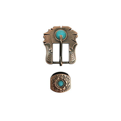 Schnalle Flower Buckle mit Steinen