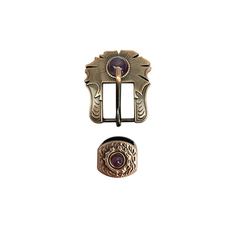 Schnalle Flower Buckle mit Steinen