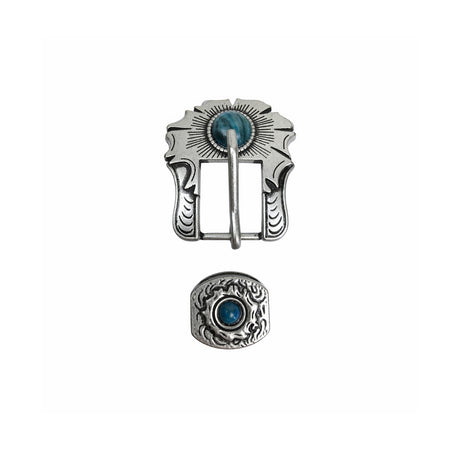 Schnalle Flower Buckle mit Steinen