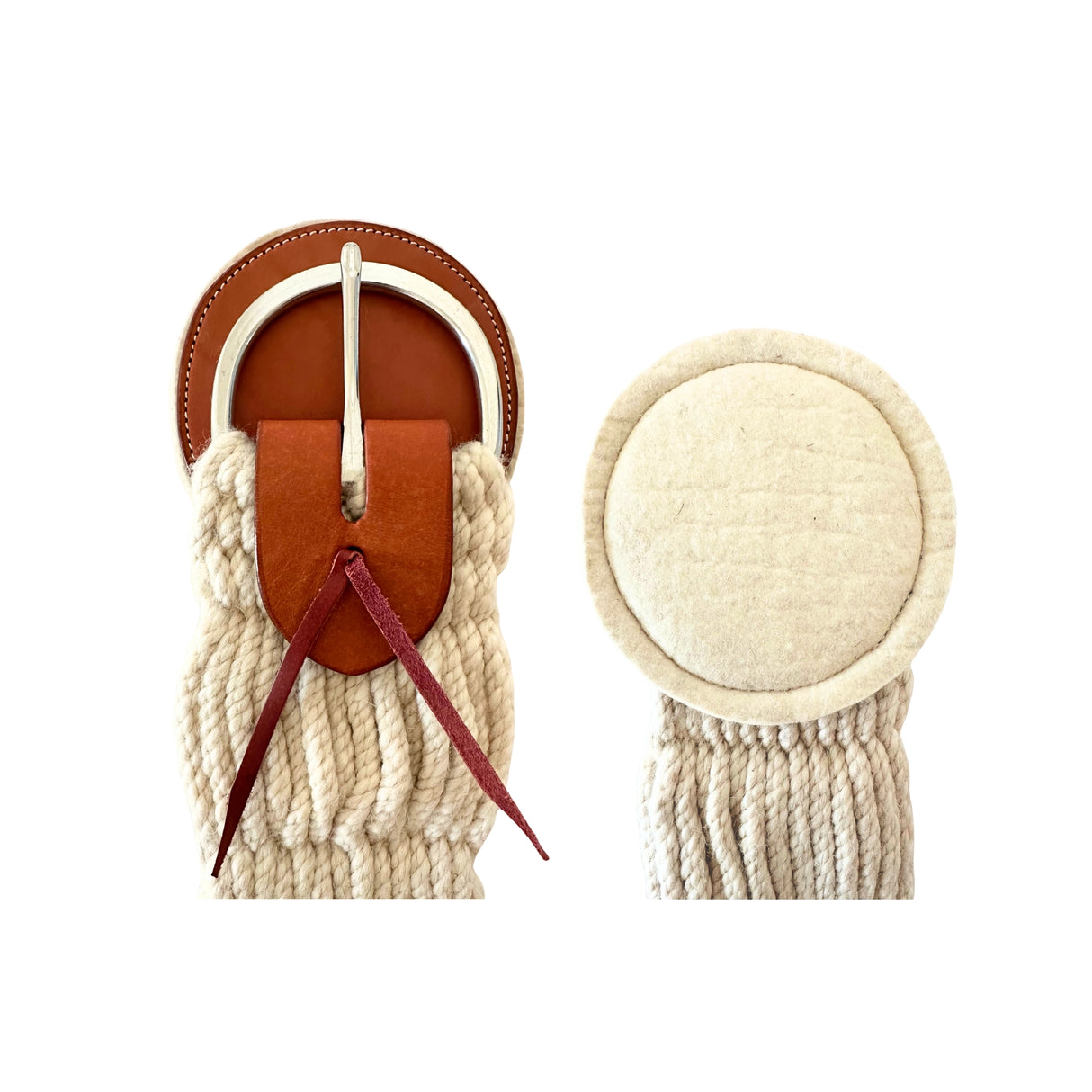 Cinch Guard-Set aus Leder mit abnehmbaren Wollfilzauflagen
