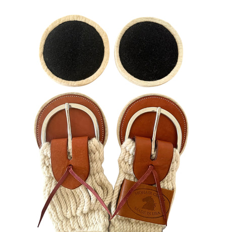 Cinch Guard-Set aus Leder mit abnehmbaren Wollfilzauflagen